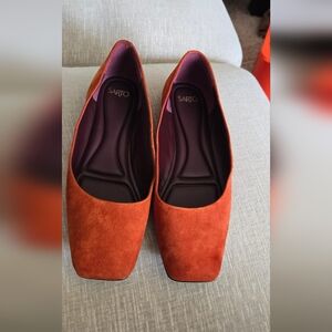 Franco Sarto Burnt Orange Suede Flats
